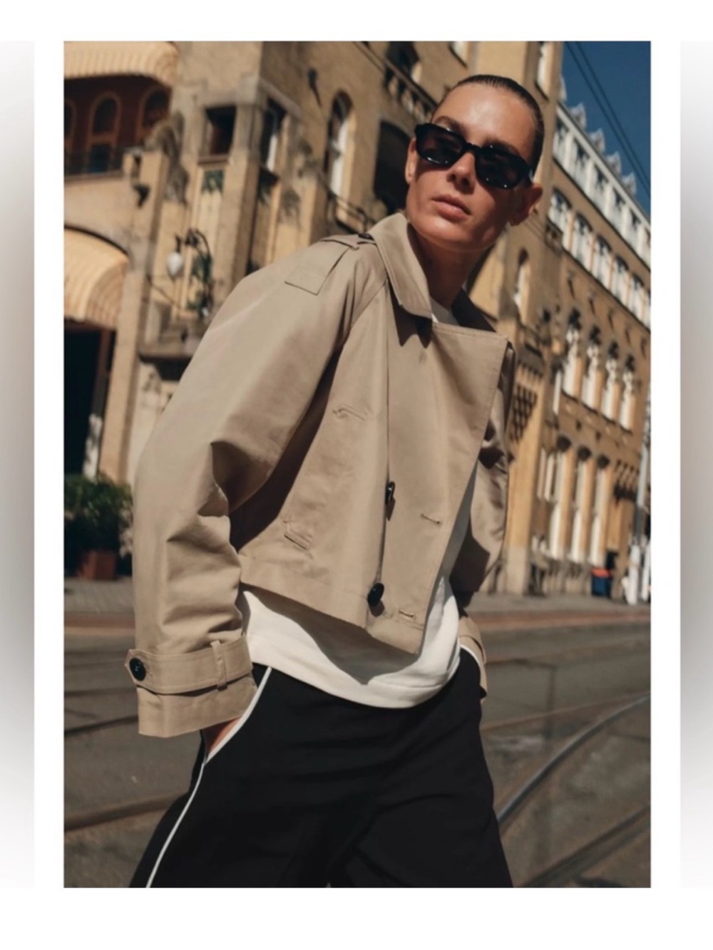 Zara Short Double Breasted Trench Coat